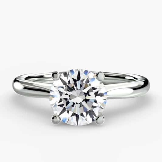 Diamond ring on a white background