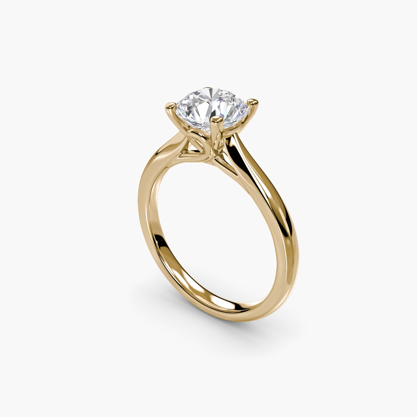 Solitaire ring 3 in Yellow Gold