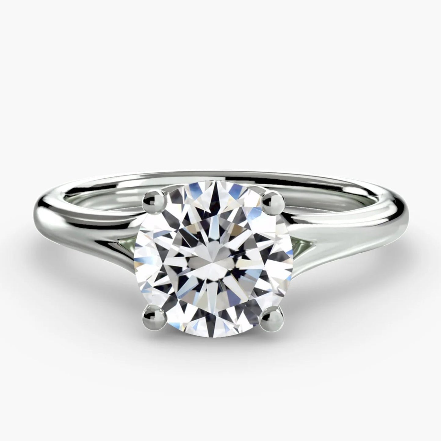 Diamond ring on a white background