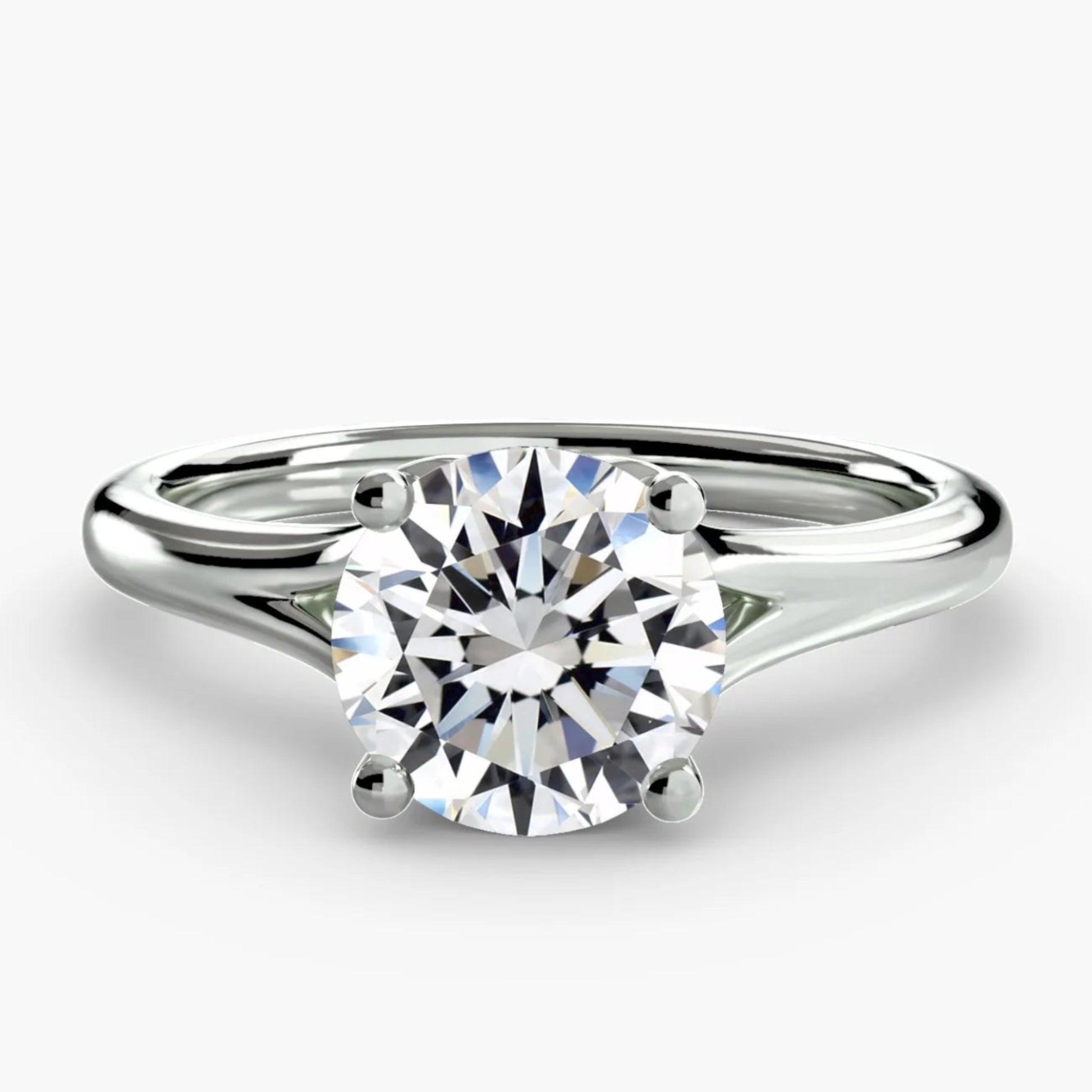 Diamond ring on a white background