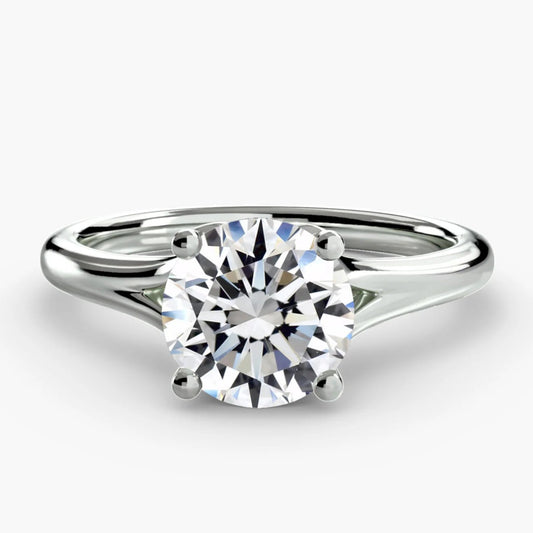 Diamond ring on a white background