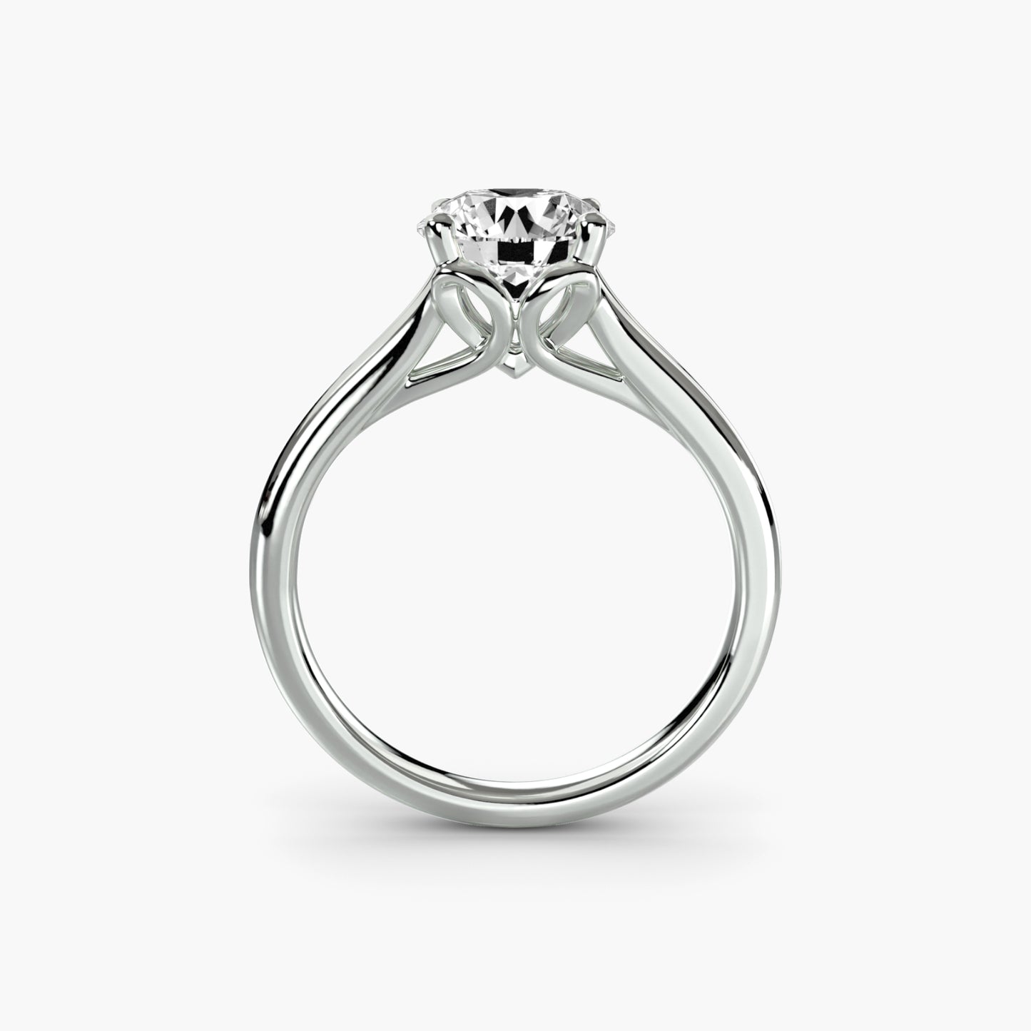 Solitaire ring 4 in White Gold