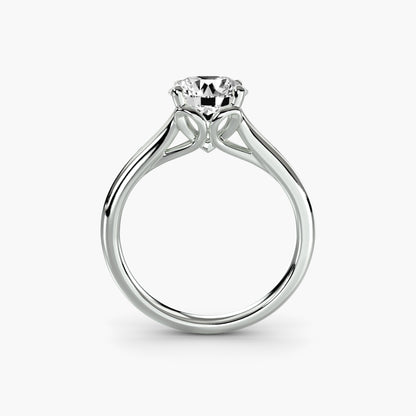 Solitaire ring 4 in White Gold
