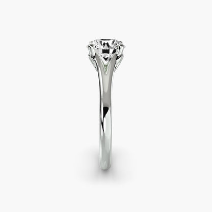 Solitaire ring 4 in White Gold