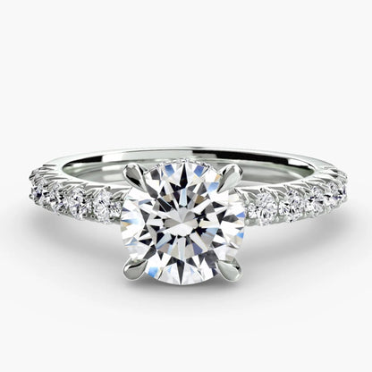 Diamond ring with a white background