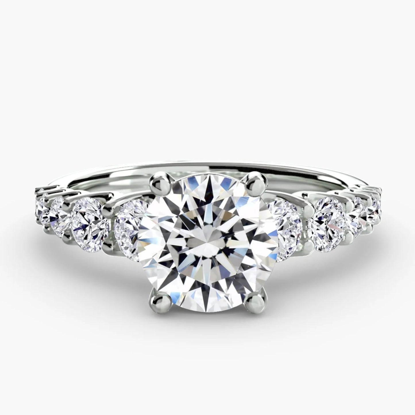 Diamond ring with a white background