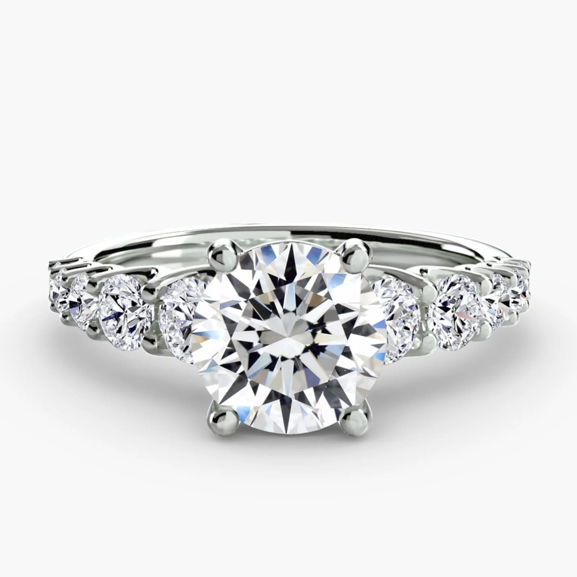 Diamond ring with a white background