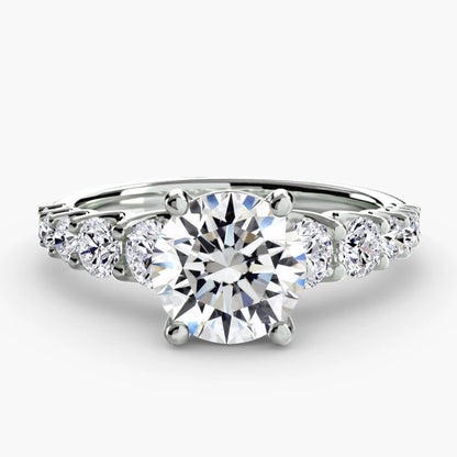 Diamond ring with a white background