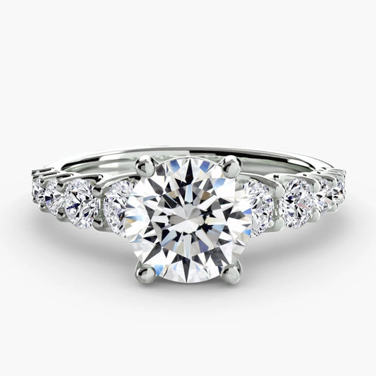 Diamond ring with a white background