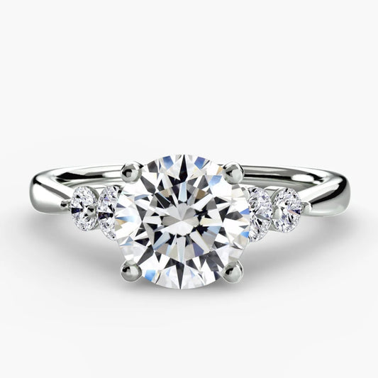 Diamond ring on a white background