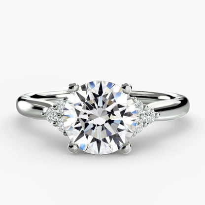 Diamond ring on a white background