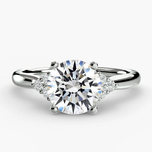 Diamond ring on a white background