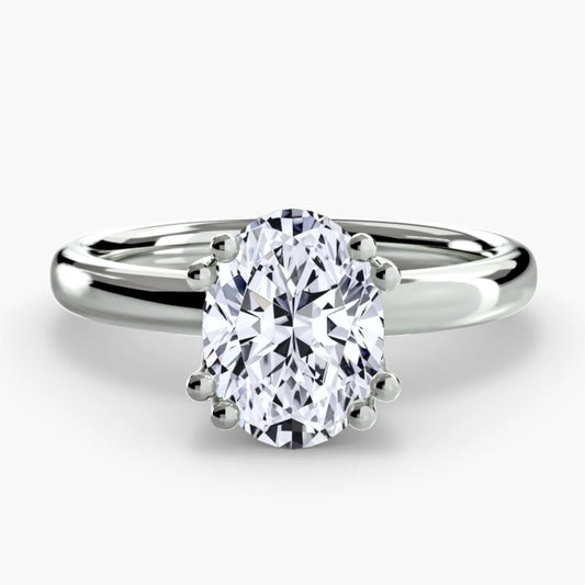 Diamond ring on a white background