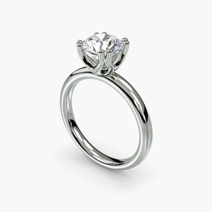 Solitaire ring 5 Round in White Gold