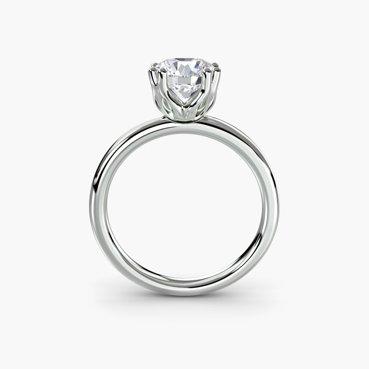 Solitaire ring 5 Round in White Gold