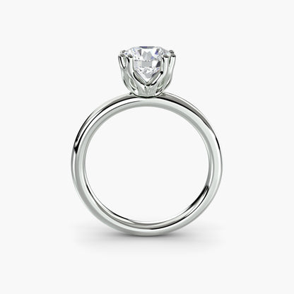 Solitaire ring 5 Round in White Gold