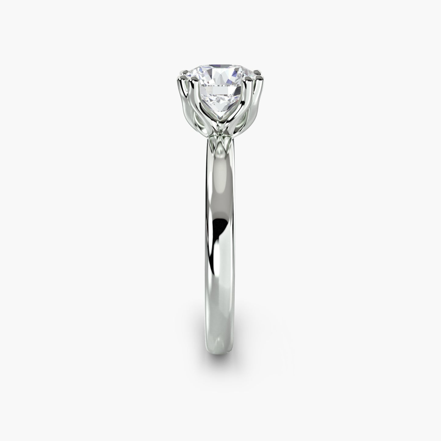 Solitaire ring 5 Round in White Gold