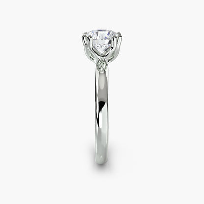 Solitaire ring 5 Round in White Gold