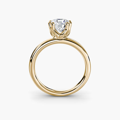 Solitaire ring 5 Round in Yellow Gold