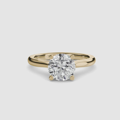Solitaire ring 3 in Yellow Gold