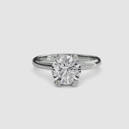 Solitaire ring 2 Round in White Gold