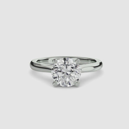 Solitaire ring 3 in White Gold